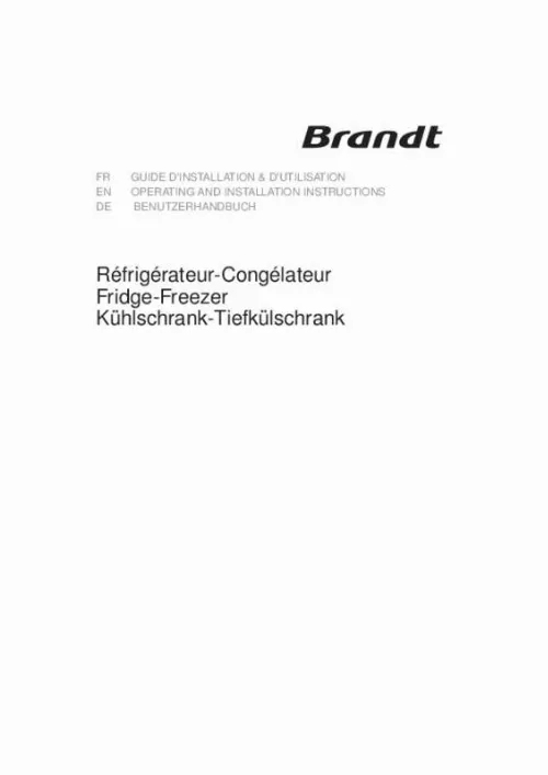 Mode d'emploi BRANDT BFS2264B