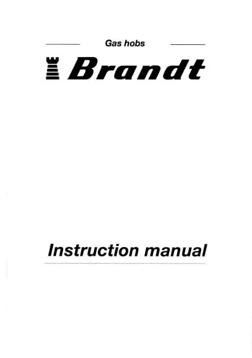 Mode d'emploi BRANDT BGSVL60B