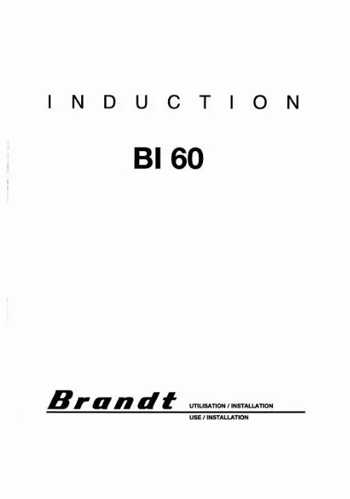 Mode d'emploi BRANDT BI60B