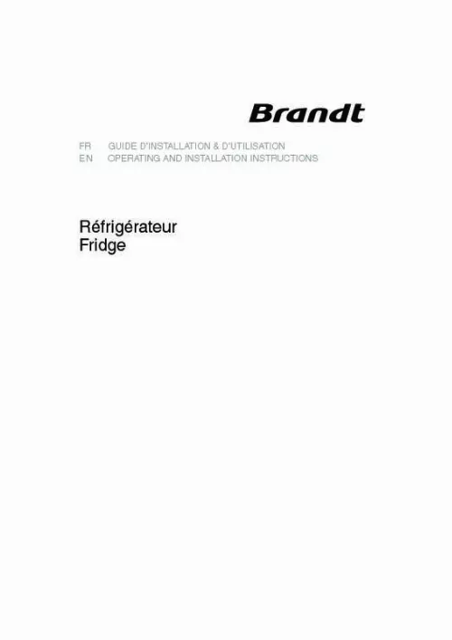 Mode d'emploi BRANDT BIL1322SI