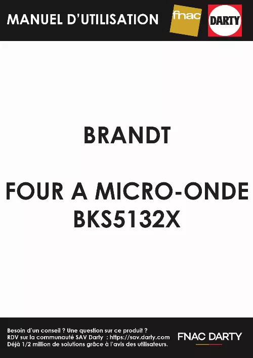 Mode d'emploi BRANDT BKS5132X