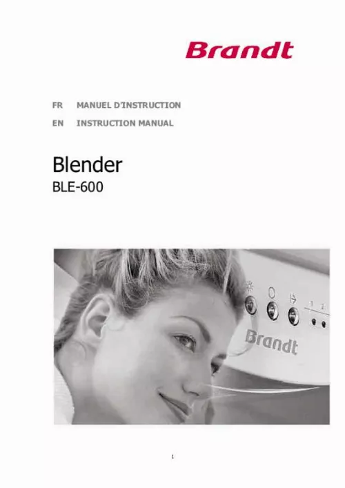 Mode d'emploi BRANDT BLE-600