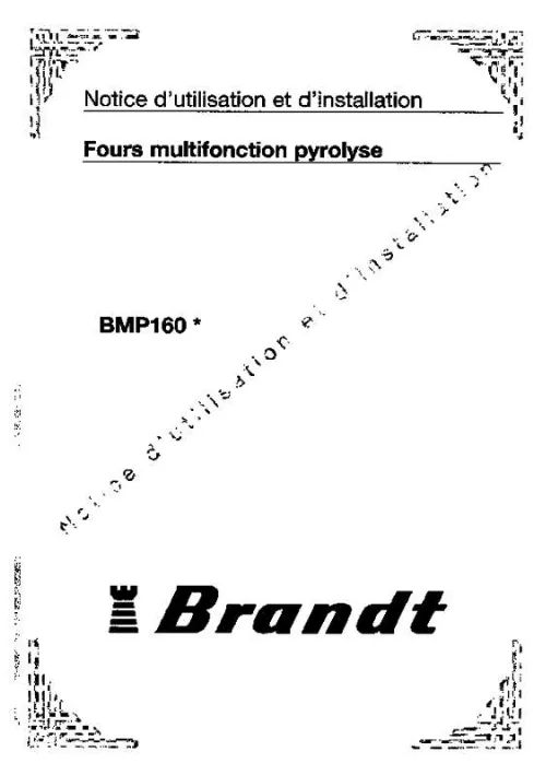 Mode d'emploi BRANDT BMP160WCH