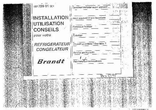 Mode d'emploi BRANDT CBN24B