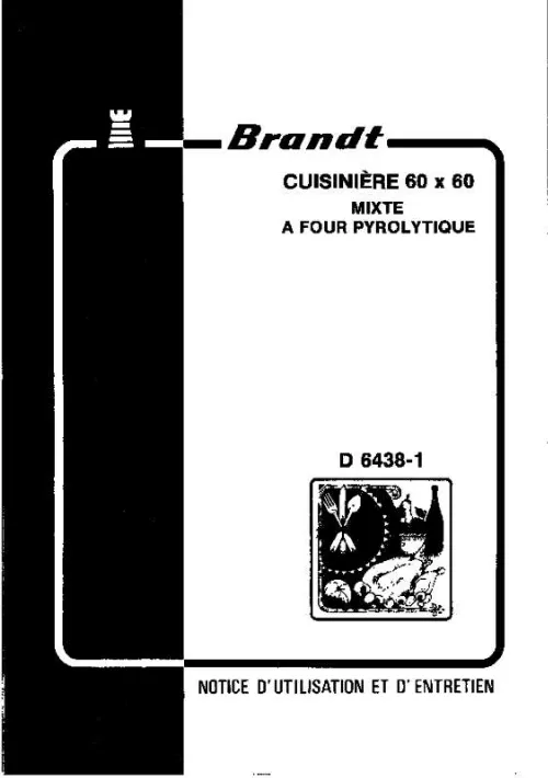 Mode d'emploi BRANDT D6438