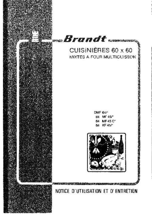 Mode d'emploi BRANDT DMF64N