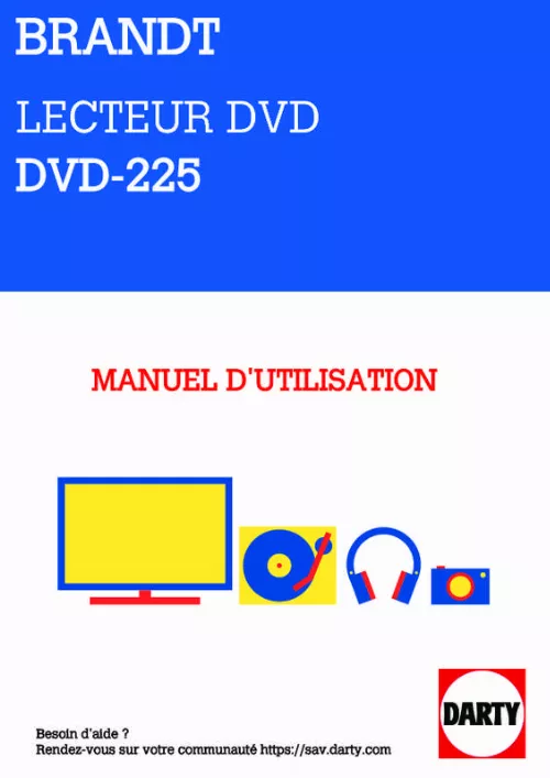 Mode d'emploi BRANDT DVD-225