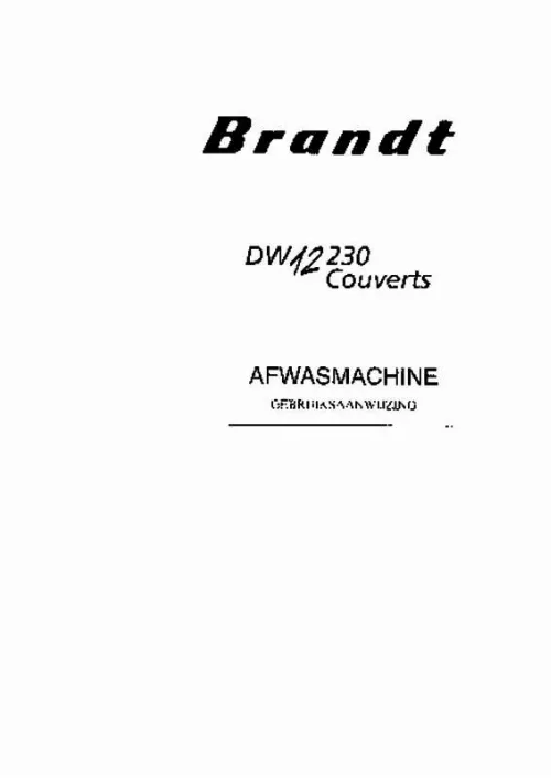 Mode d'emploi BRANDT DW12230