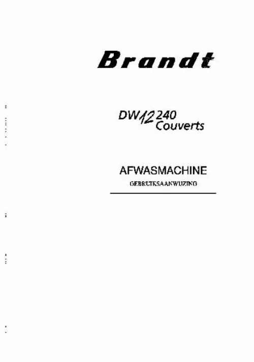 Mode d'emploi BRANDT DW12240