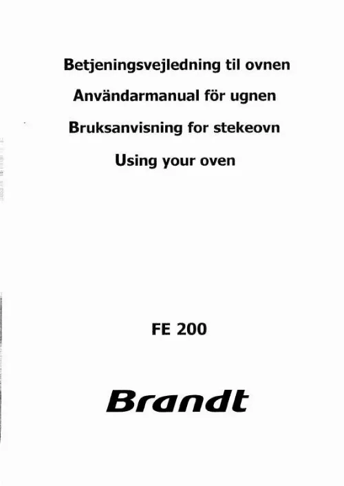 Mode d'emploi BRANDT FC212XN1