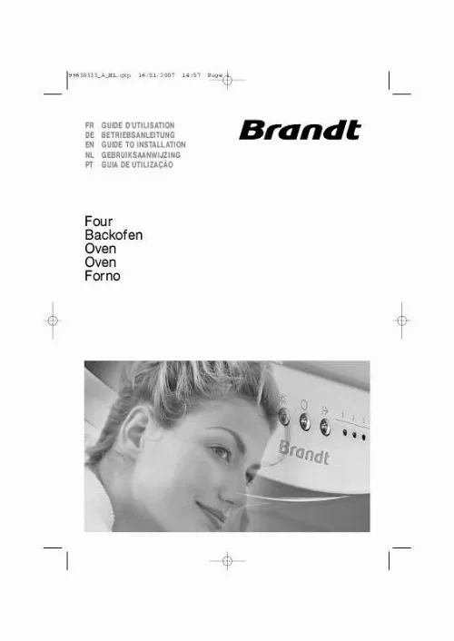 Mode d'emploi BRANDT FC641XF1