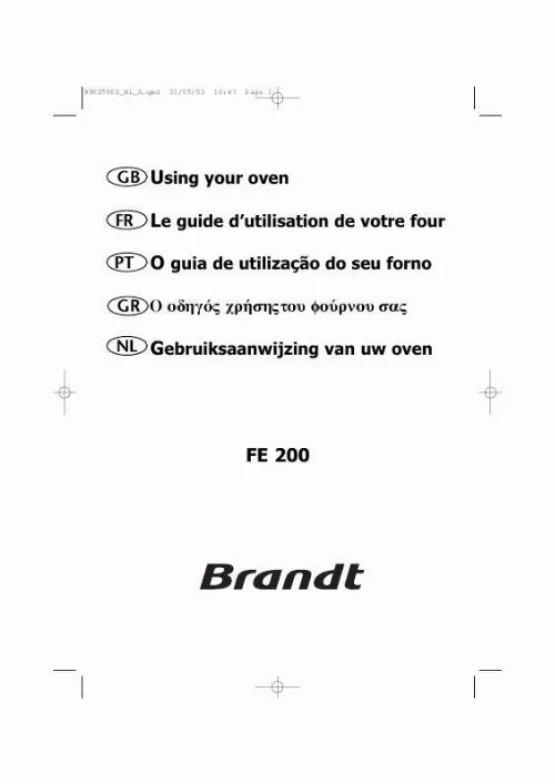 Mode d'emploi BRANDT FE200BS1