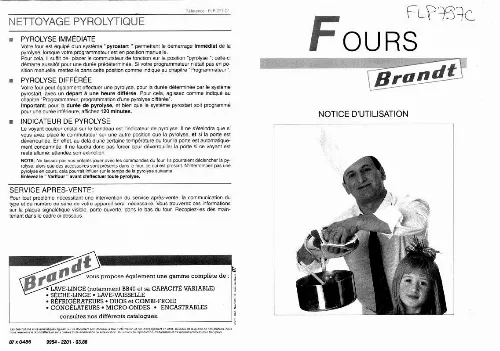 Mode d'emploi BRANDT FLP797C