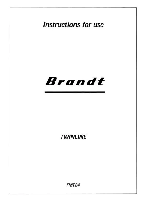 Mode d'emploi BRANDT FMT24X1U