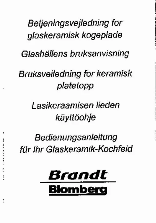 Mode d'emploi BRANDT HNH25B1N