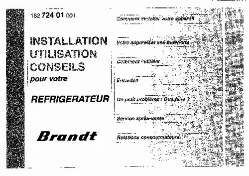 Mode d'emploi BRANDT HRN32C