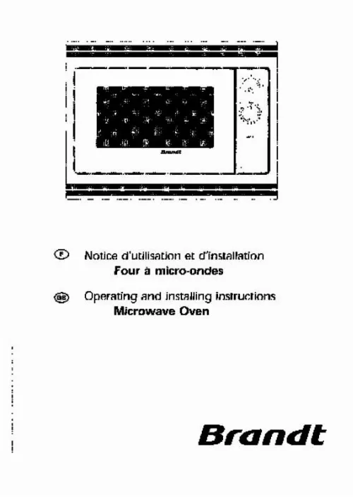 Mode d'emploi BRANDT MM610XE1