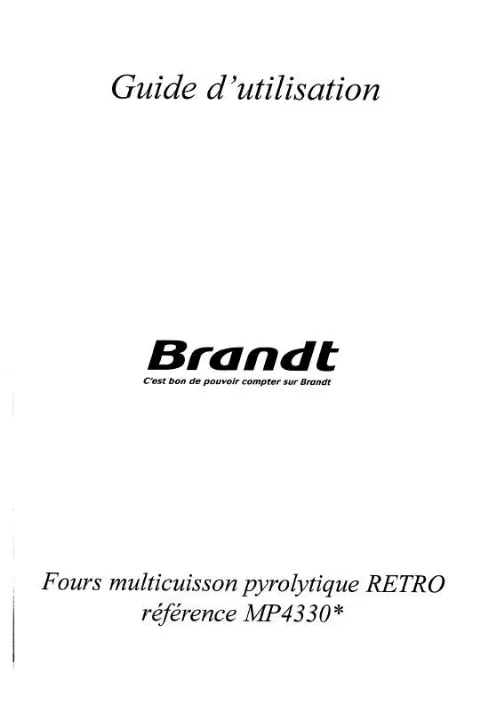 Mode d'emploi BRANDT MP4330RN
