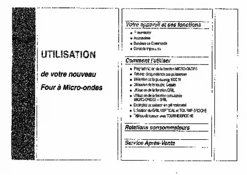 Mode d'emploi BRANDT MTP1826