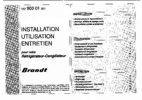 Mode d'emploi BRANDT RBM355