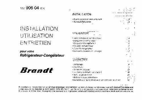 Mode d'emploi BRANDT RD5250