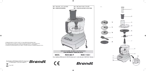 Mode d'emploi BRANDT ROB-900P