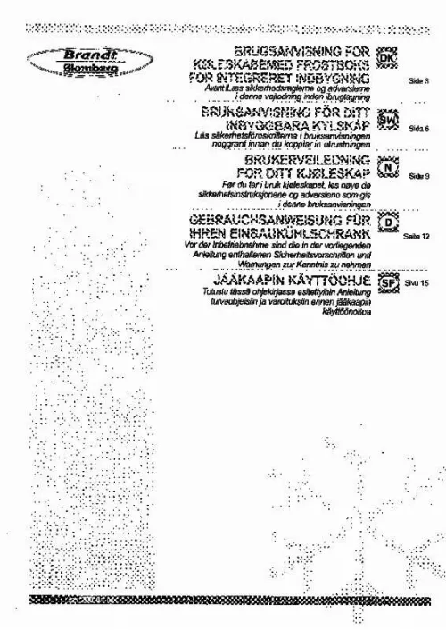 Mode d'emploi BRANDT SC22BWLN