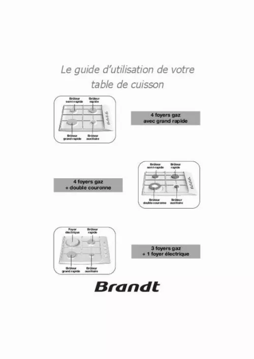 Mode d'emploi BRANDT TE212XF1