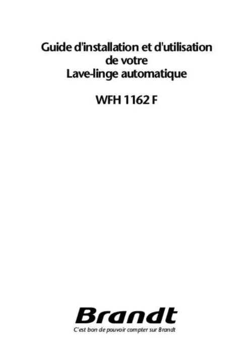 Mode d'emploi BRANDT WFH1472F