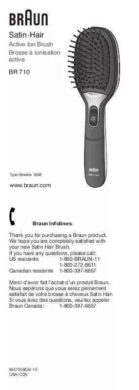 Mode d'emploi BRAUN BR 710