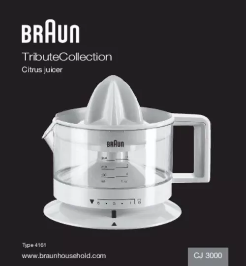 Mode d'emploi BRAUN CJ3000