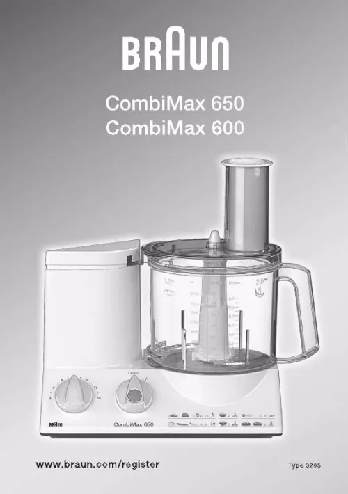 Mode d'emploi BRAUN COMBIMAX 650