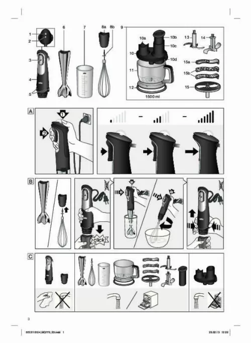 Mode d'emploi BRAUN MQ 9087 GOURMET