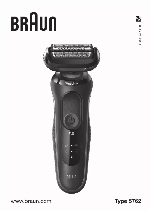 Mode d'emploi BRAUN SERIES 6 60-B7200CC