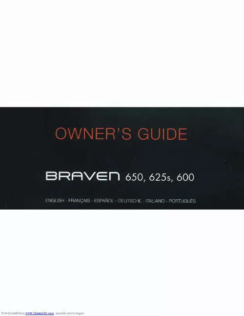 Mode d'emploi BRAVEN 600