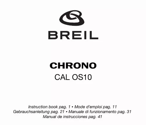Mode d'emploi BREIL OS10
