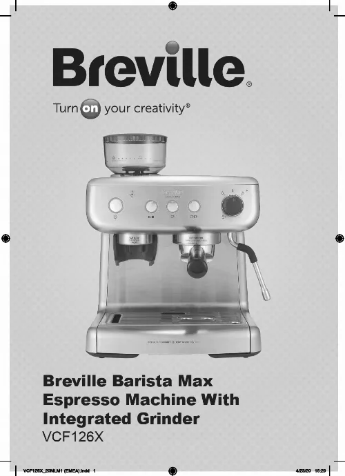 Mode d'emploi BREVILLE BARISTA ESPRESSO MAX PLUS