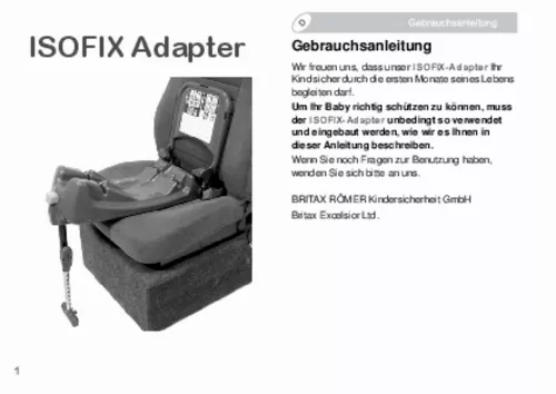 Mode d'emploi BRITAX ISOFIX ADAPTER