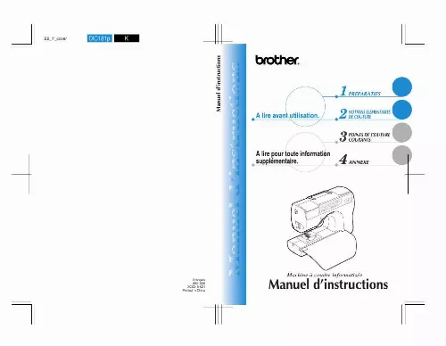 Mode d'emploi BROTHER CS-8060