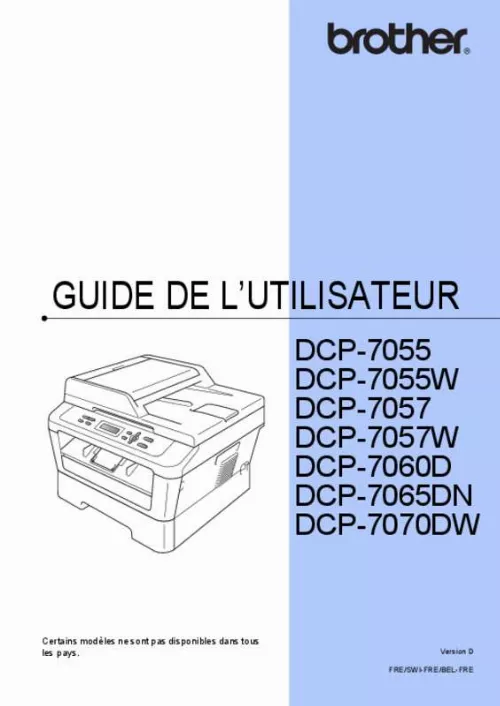 Mode d'emploi BROTHER DCP-7070DW
