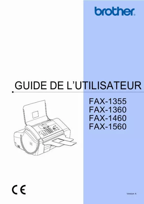 Mode d'emploi BROTHER FAX-1560