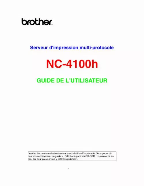 Mode d'emploi BROTHER HL-1670N NETWORK USER