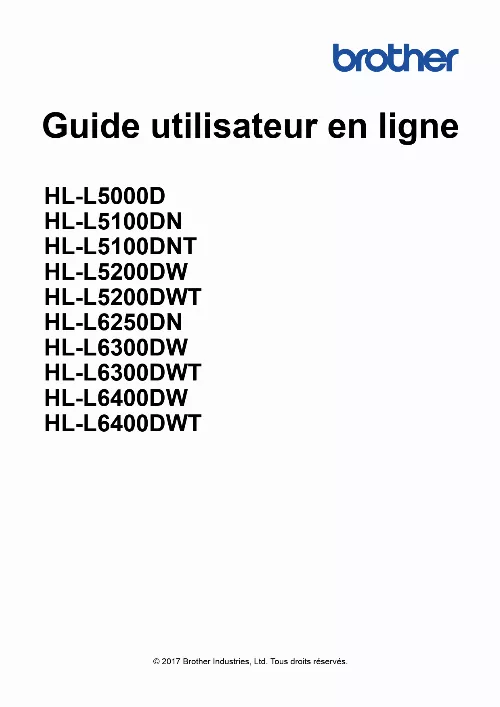 Mode d'emploi BROTHER HL-L5100DNT