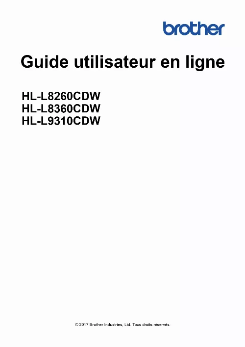 Mode d'emploi BROTHER HL-L9310CDWT