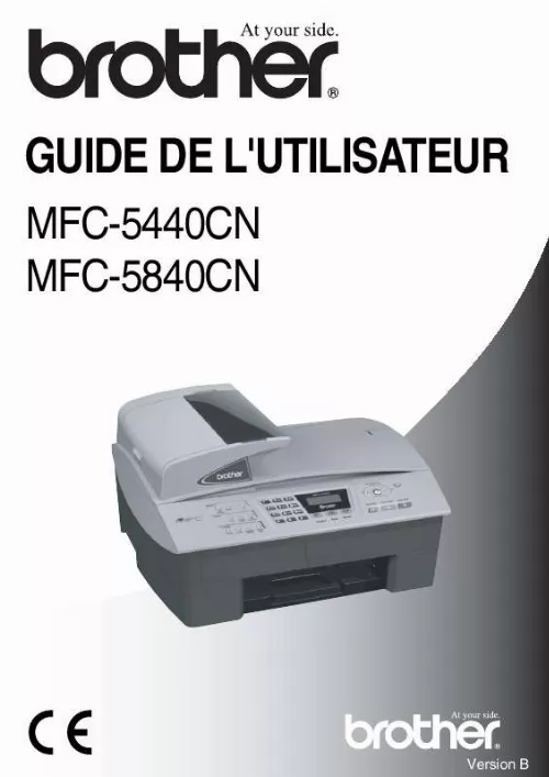 Mode d'emploi BROTHER MFC-5840CN
