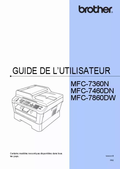 Mode d'emploi BROTHER MFC 7460DN