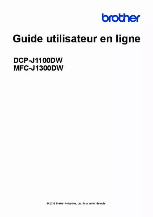 Mode d'emploi BROTHER MFC-J1300DW