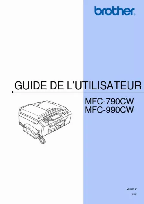 Mode d'emploi BROTHER MFC990CW