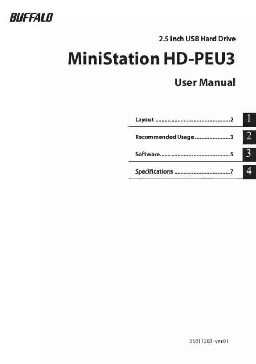 Mode d'emploi BUFFALO HD-PEU3 : MINISTATION™ LITE USB 3.0
