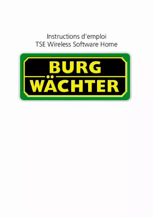 Mode d'emploi BURG WATCHER TSE WIRELESS HOME